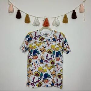 Nickelodeon 90s Cartoon Characters Graphic T-Shirt Size Small
